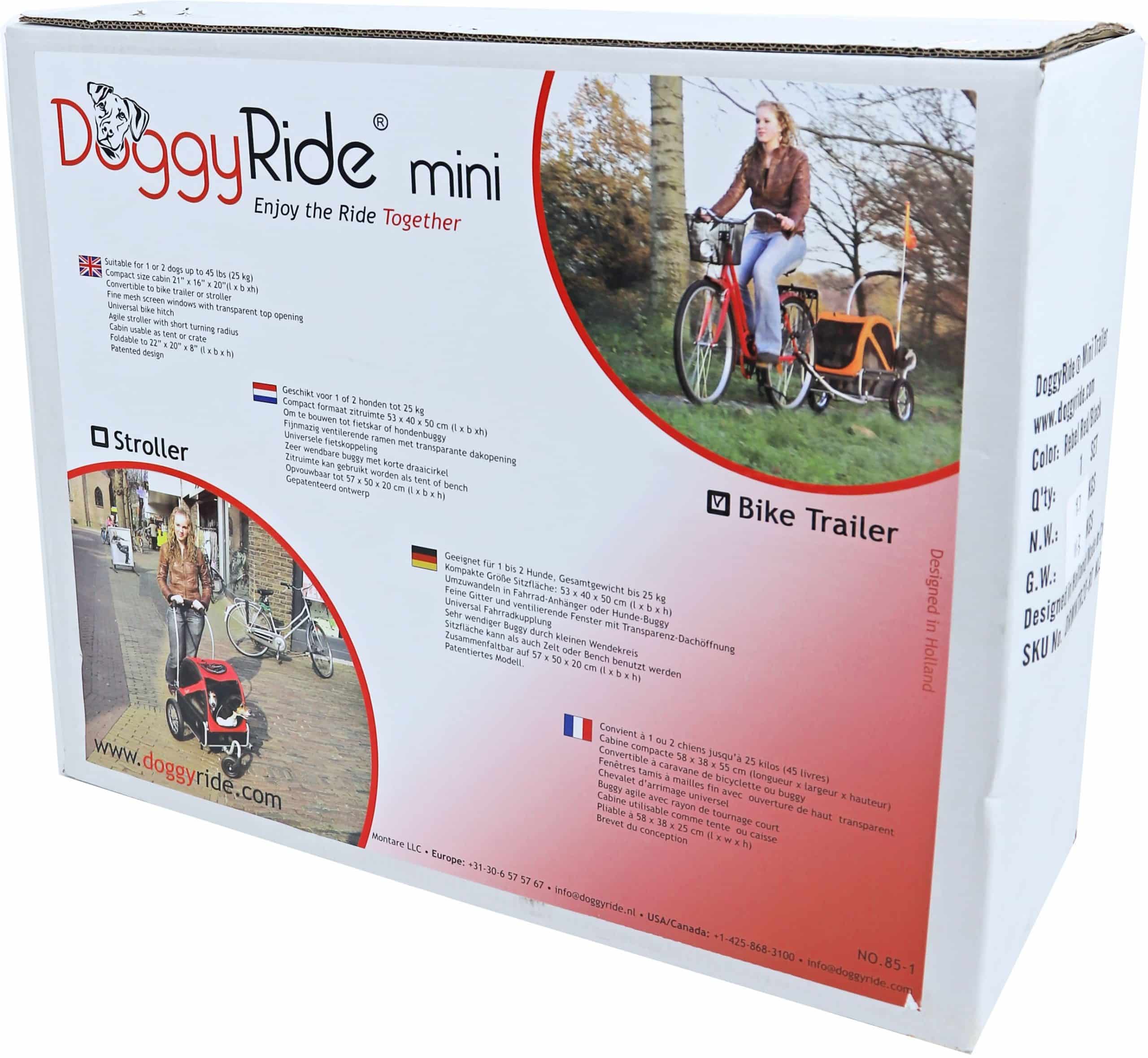 Het is goedkoop karton Vulkaan DoggyRide Mini Trailer Hondenfietskar Rood Model 2020 -  Hondenspullenkopen.nl